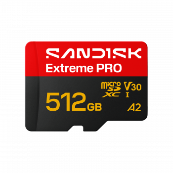 SanDisk Extreme PRO microSDXC 512 GB UHS-I A2 V30, līdz 250/170 MB/s, SDSQXCJ-512G-GS6MA