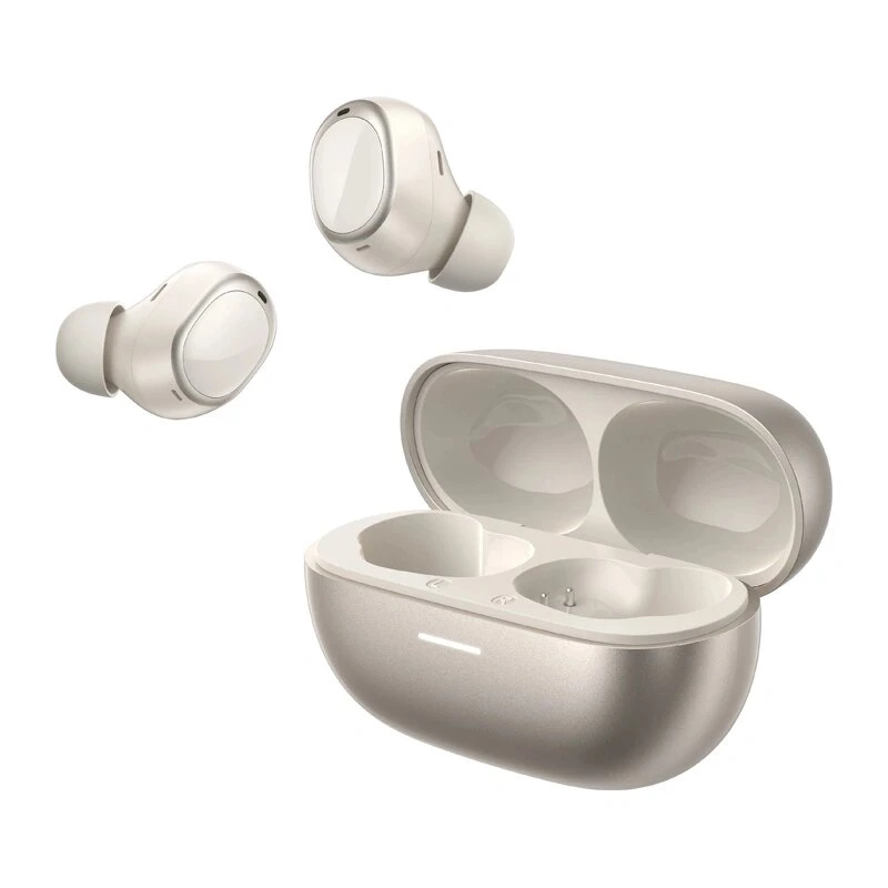 QCY Melobuds A30 bezvadu austiņas – Bluetooth 5.3, 13 mm draiveris, 26 h darbības laiks, ENC, IPX5 – zelta