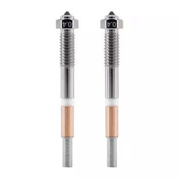 QIDI BMN204 0.4mm Bimetal Sprausla Q2 sērijai (2 gab.) – Vara/titāna sakausējums, M6 vītne, 1.75mm pavediens