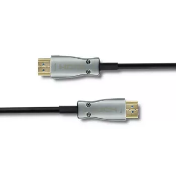 Qoltec 50472 ātrgaitas HDMI kabelis ar Ethernet 20m 4K@60Hz 18Gbps zeltīti savienotāji melns un sudraba