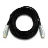 Qoltec 50474 HDMI 1.4 ātrgaitas kabelis ar Ethernet, 30 m, zeltīti savienotāji, trīskāršs ekranējums, Melns/Sudraba