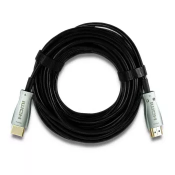 Qoltec 50474 HDMI 1.4 ātrgaitas kabelis ar Ethernet, 30 m, zeltīti savienotāji, trīskāršs ekranējums, Melns/Sudraba