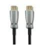 Qoltec 50474 HDMI 1.4 ātrgaitas kabelis ar Ethernet, 30 m, zeltīti savienotāji, trīskāršs ekranējums, Melns/Sudraba