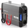 Qoltec tīrā sinusoidālā sprieguma invertors 12V uz 230V 1500W/3000W ar LCD USB USB-C LiFePO4 GEL AGM akumulatoriem