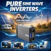 Qoltec tīrā sinusoidālā sprieguma invertors 12V uz 230V 1500W/3000W ar LCD USB USB-C LiFePO4 GEL AGM akumulatoriem