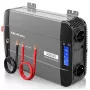 Qoltec tīrā sinusoidālā sprieguma invertors 12V uz 230V 1500W/3000W ar LCD USB USB-C LiFePO4 GEL AGM akumulatoriem