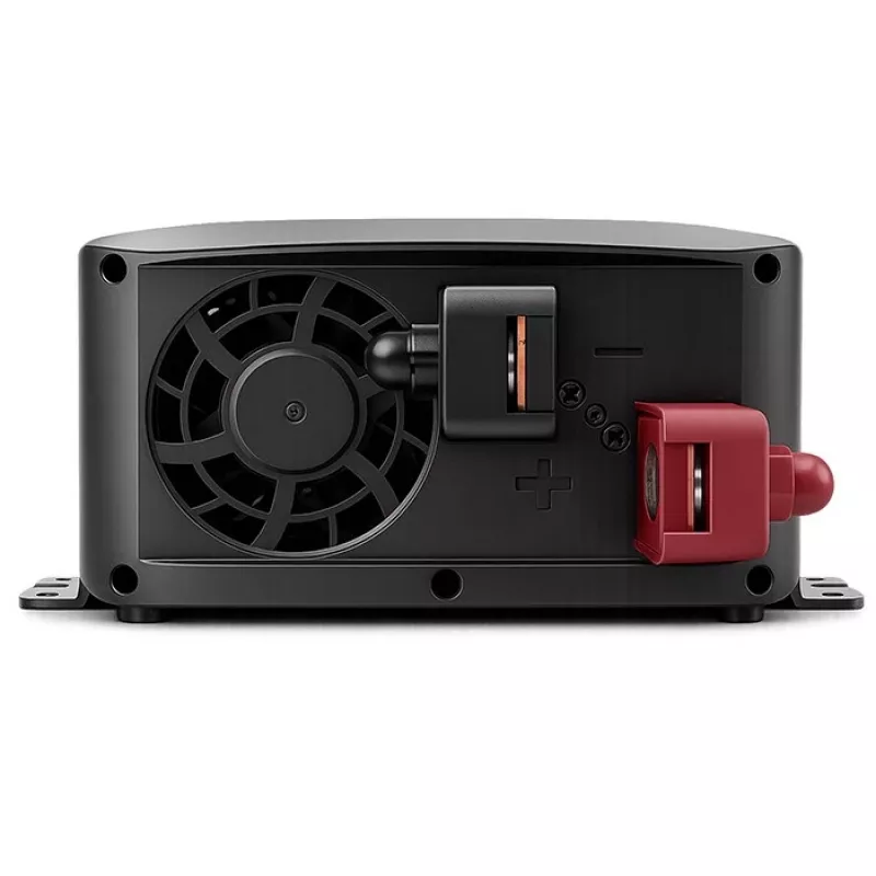 Qoltec tīrā sinusoidālā sprieguma invertors 12V uz 230V 500W/1000W ar LCD, USB, USB-C, saderīgs ar LiFePo4/GEL/AGM
