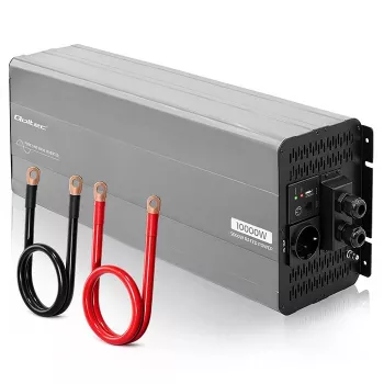 Qoltec tīrā sinusoidālā sprieguma invertors 24V uz 230V 5000W/10000W ar LCD un USB