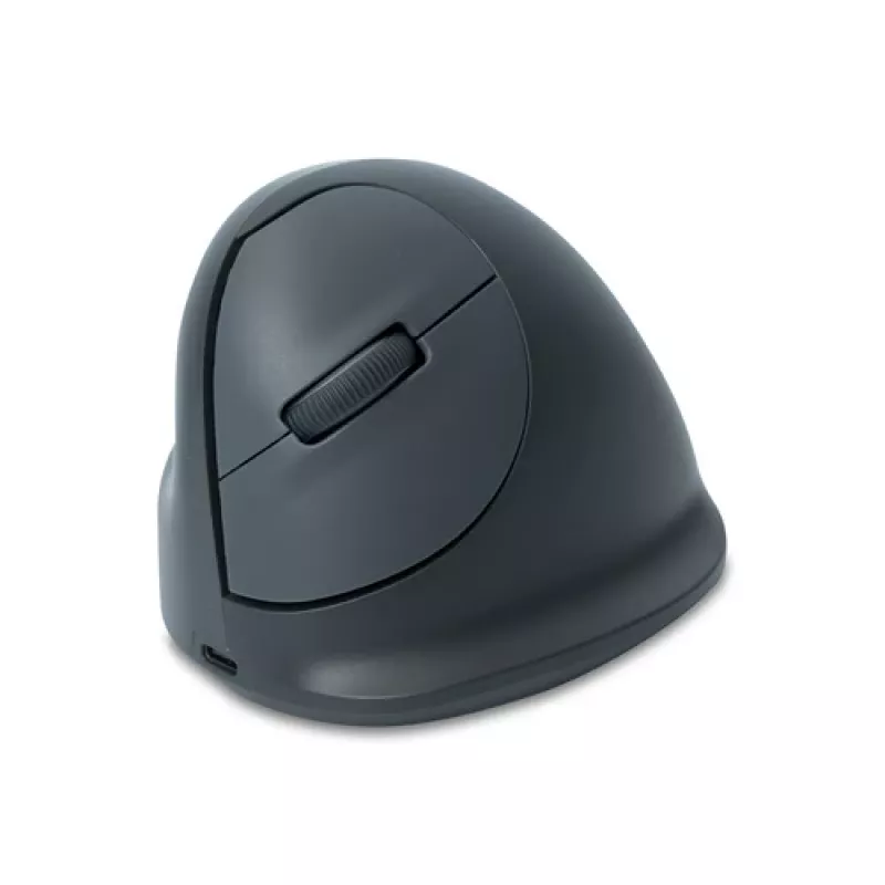 R-GO TOOLS R-Go HE Basic Medium bezvadu ergonomiskā vertikālā pele - 2.4 GHz optiskā, 5 pogas, uzlādējama, melna