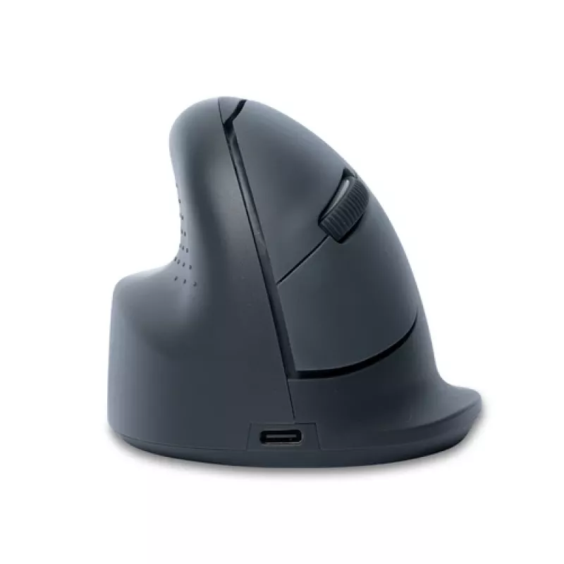 R-GO TOOLS R-Go HE Basic Medium bezvadu ergonomiskā vertikālā pele - 2.4 GHz optiskā, 5 pogas, uzlādējama, melna
