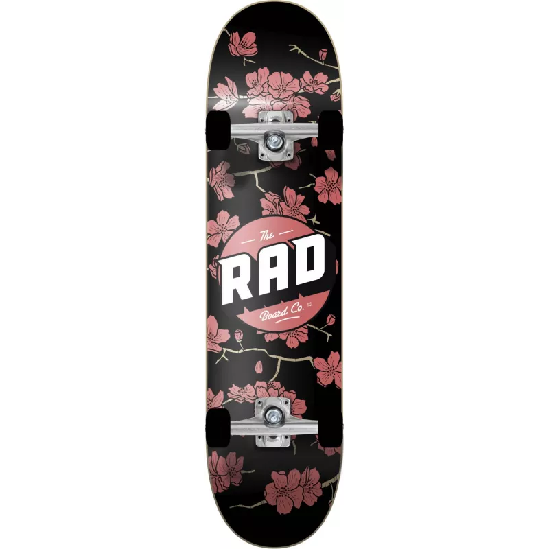 RAD Checker Stripe Complete Skateboard 8 Black