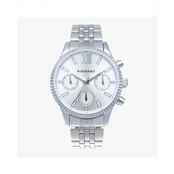 RADIANT MAN RA629701 Analog Quartz Watch 44.5mm Stainless Steel Black Dial Silver Milanese Mesh Strap
