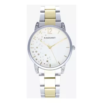 RADIANT vīriešu kvarca analogais rokas pulkstenis RA615203 36mm melns ciparnīca, mākslīgās ādas siksniņa