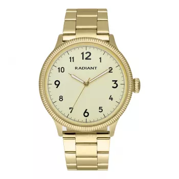 RADIANT RA627203 Vīriešu analogais kvarca pulkstenis 42mm Nerūsējošais tērauds Melns ciparnīca