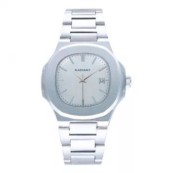RADIANT RA639201 Vīriešu analogais kvarca pulkstenis 43mm melns ciparnīca ādas siksniņa