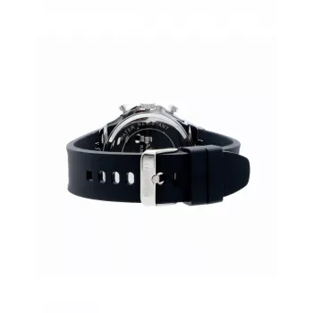 RADIANT RA651704 Vīriešu analogais kvarca pulkstenis – 44mm nerūsējošā tērauda, melns ciparnīca, sudraba aproce