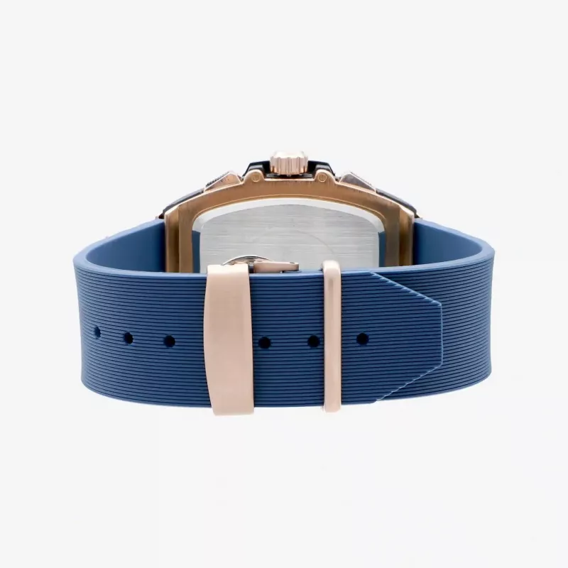 RADIANT RA655204 Vīriešu analogais kvarca pulkstenis 42mm Nerūsējošais tērauds Melns ciparnīca Ādas siksniņa