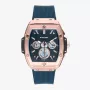 RADIANT RA655204 Vīriešu analogais kvarca pulkstenis 42mm Nerūsējošais tērauds Melns ciparnīca Ādas siksniņa