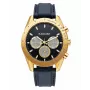 RADIANT RA668709 Vīriešu analogais kvarca rokas pulkstenis 44mm melns ciparnīca ādas siksna