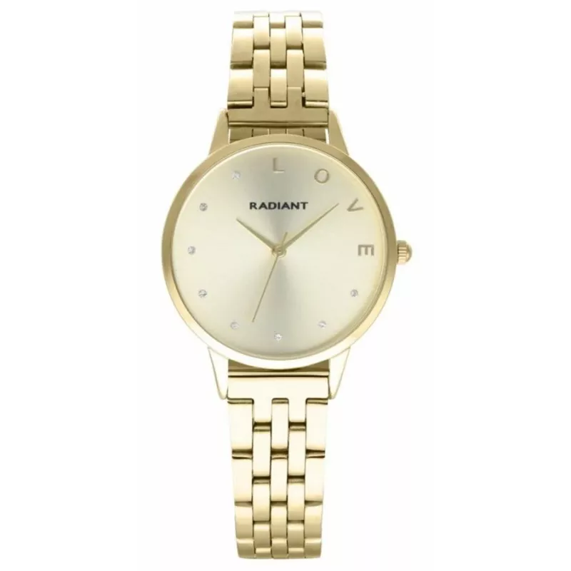 Radiant Women's Quartz Wristwatch RA609202PT - 33mm Rose Gold Stainless Steel Analog Watch