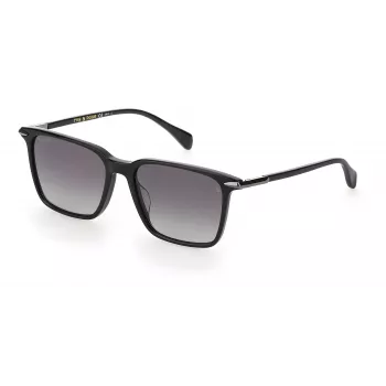 RAG&BONE RNB5028GS8075 Vīriešu kvadrātveida saulesbrilles, melns acetāta rāmis, pelēki gradienta lēcas, 55 mm