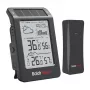 RAINPOINT BALDRTHERM B0596WT2H2P-V1 ar saules enerģiju darbināma laika stacija ar bezvadu āra sensoru, melna