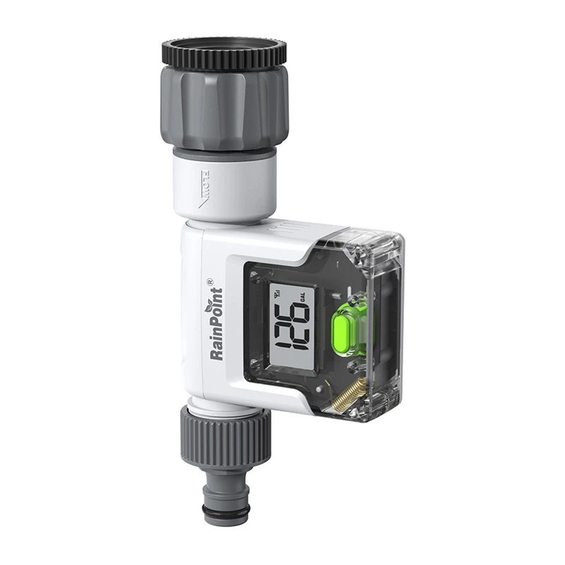 RainPoint Digital Water Flow Meter ar lielu LCD displeju, G3/4 inch vītne, IPX6