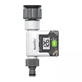 RainPoint Digital Water Flow Meter ar lielu LCD displeju, G3/4 inch vītne, IPX6