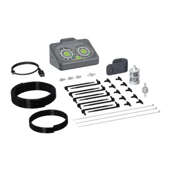 RainPoint IK149 Potted Plant Watering Kit - Automātiskā pilienveida apūdeņošanas sistēma 10 podiem, USB/Baterijas barošana, LCD displejs