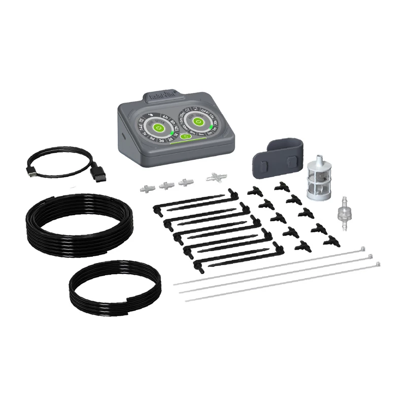 RainPoint IK149 Potted Plant Watering Kit - Automātiskā pilienveida apūdeņošanas sistēma 10 podiem, USB/Baterijas barošana, LCD displejs