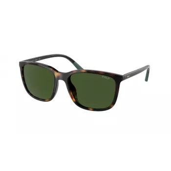 Ralph Lauren vīriešu PH4185U saulesbrilles - spīdīgs melns kvadrātveida rāmis, tumši pelēkas lēcas, 56 mm
