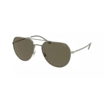 RALPH LAUREN PH3139-9429-3 Vīriešu saulesbrilles Melns Propionāta rāmis Pelēkas Polikarbonāta lēcas 57mm