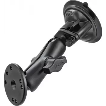 RAM Mounts vakuuma stiprinājums ar AMPS adapteri - B-Ball (1 colla), dimanta pamatne, vidēja roka, apaļa pamatne (RAM-B-166-202U)