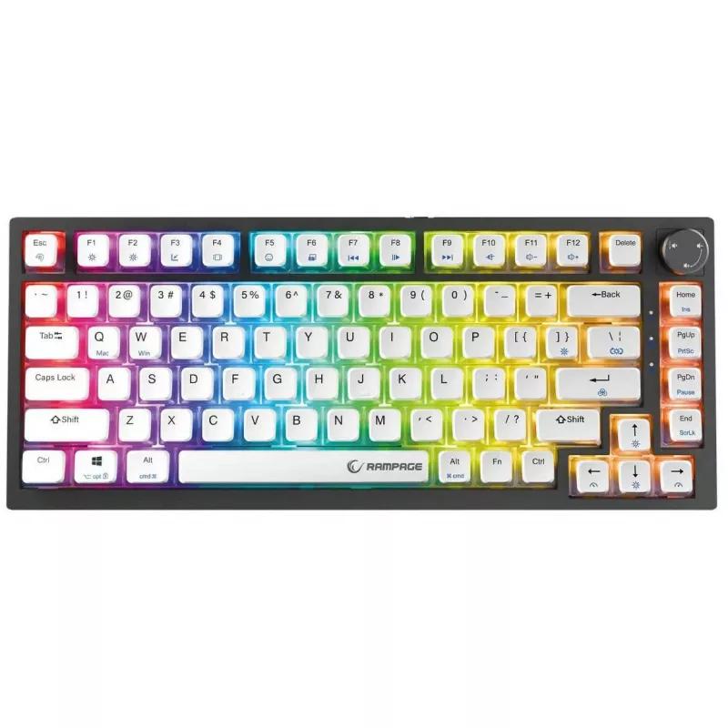 Rampage Zenith Pro 8000Hz vadu spēļu tastatūra, Hall Effect, RGB, Gateron KS-20, melna