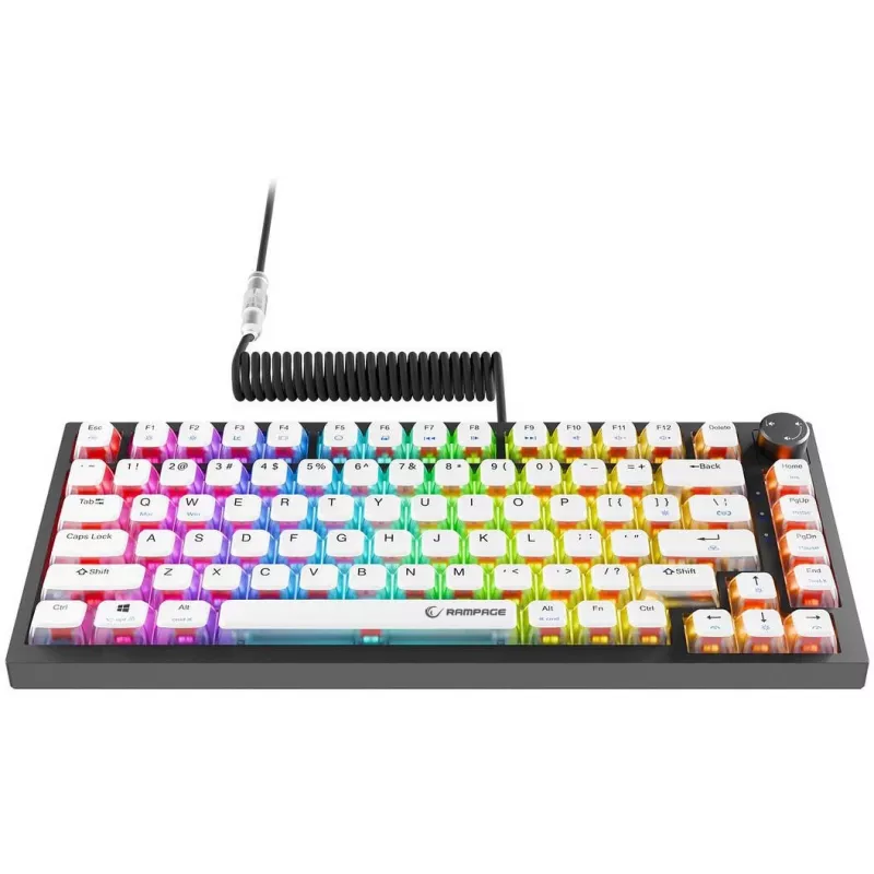 Rampage Zenith Pro 8000Hz vadu spēļu tastatūra, Hall Effect, RGB, Gateron KS-20, melna