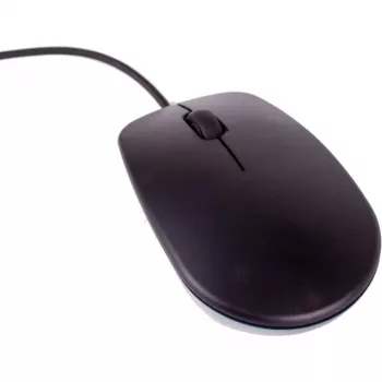 Raspberry Pi oficiālā pele (melnā/pelēkā) - abpusēji lietojama vadu optiskā USB pele, 1000 DPI, 3 pogas, ritināšanas ritenītis, Plug & Play Raspberry Pi, PC, Mac