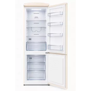 Ravanson LKK-315RC Retro Ledusskapis ar Saldētavu 315L Total No Frost Krēmkrāsā