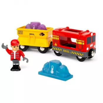 RAVENSBURGER BRIO World kravas vilciens ar krāsu mainošu vagonu