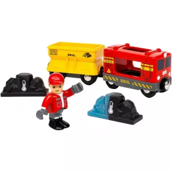 RAVENSBURGER BRIO World kravas vilciens ar krāsu mainošu vagonu