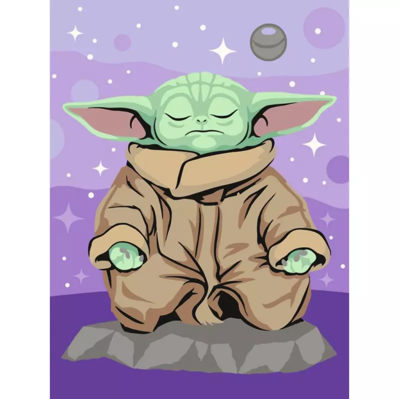 Ravensburger CreArt Star Wars - Meditierender Grogu Paint by Numbers Kit