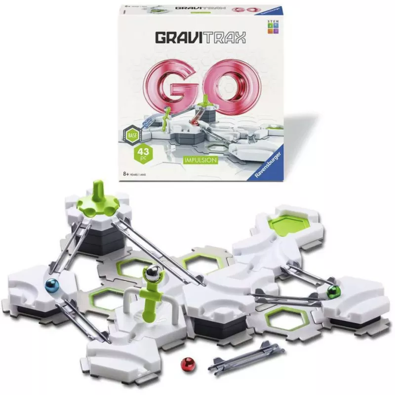 Ravensburger GraviTrax GO Impulsion Lodīšu trases paplašinājuma komplekts (25 gab.)