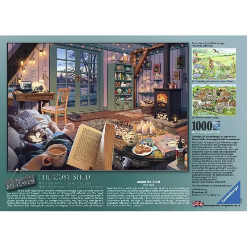 RAVENSBURGER Puzzle My Haven Cozy Garden Shed (1000 gabali)