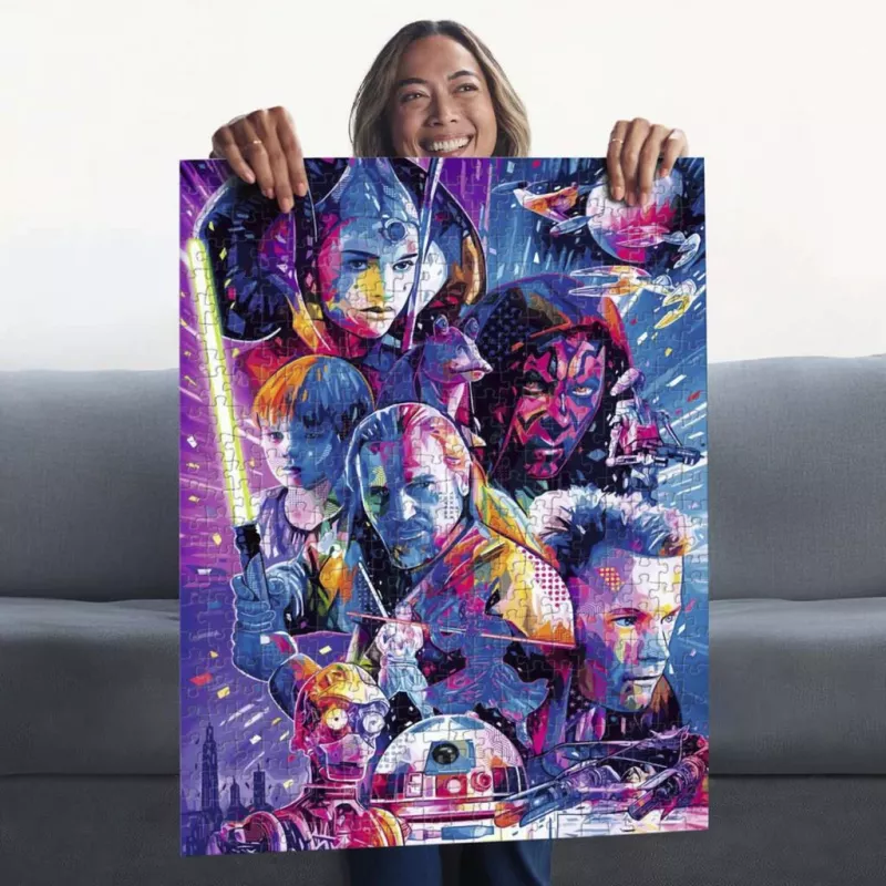 Ravensburger Puzzle Star Wars Hyperspace Collection: The Phantom Menace (500 gabali, lieli gabali)