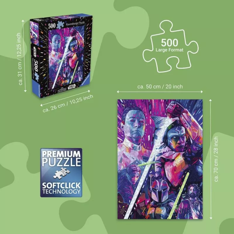 Ravensburger Puzzle Star Wars The Hyperspace Collection: Ahsoka (500 gabali, lieli gabali)