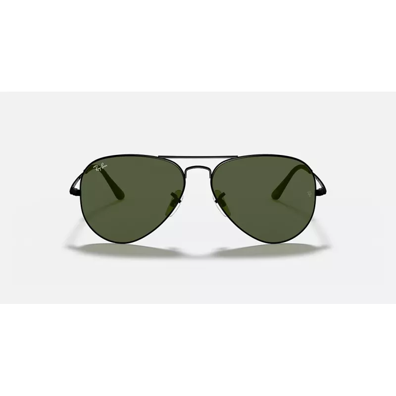Ray-Ban Aviator Metal II RB3689 Saulesbrilles Zelts Zaļš Polarizētas 55mm