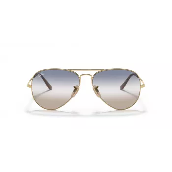 Ray-Ban Aviator Metal II Saulesbrilles RB3689 Zelts Rāmis Brūns Gradienta Lēcas 62mm