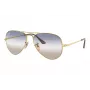 Ray-Ban Aviator Metal II Saulesbrilles RB3689 Zelts Rāmis Brūns Gradienta Lēcas 62mm