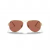 Ray-Ban Aviator Metal II Saulesbrilles RB3689 Zelts Gaiši Zils Gradients 58mm Unisex
