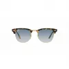 Ray-Ban Clubmaster RB3016 Saulesbrilles Caurspīdīgi Pelēks Zils Gradients 51mm