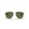 Ray-Ban Frank Saulesbrilles RB3683 Zelts Metāls Zaļš G-15 56mm Unisex